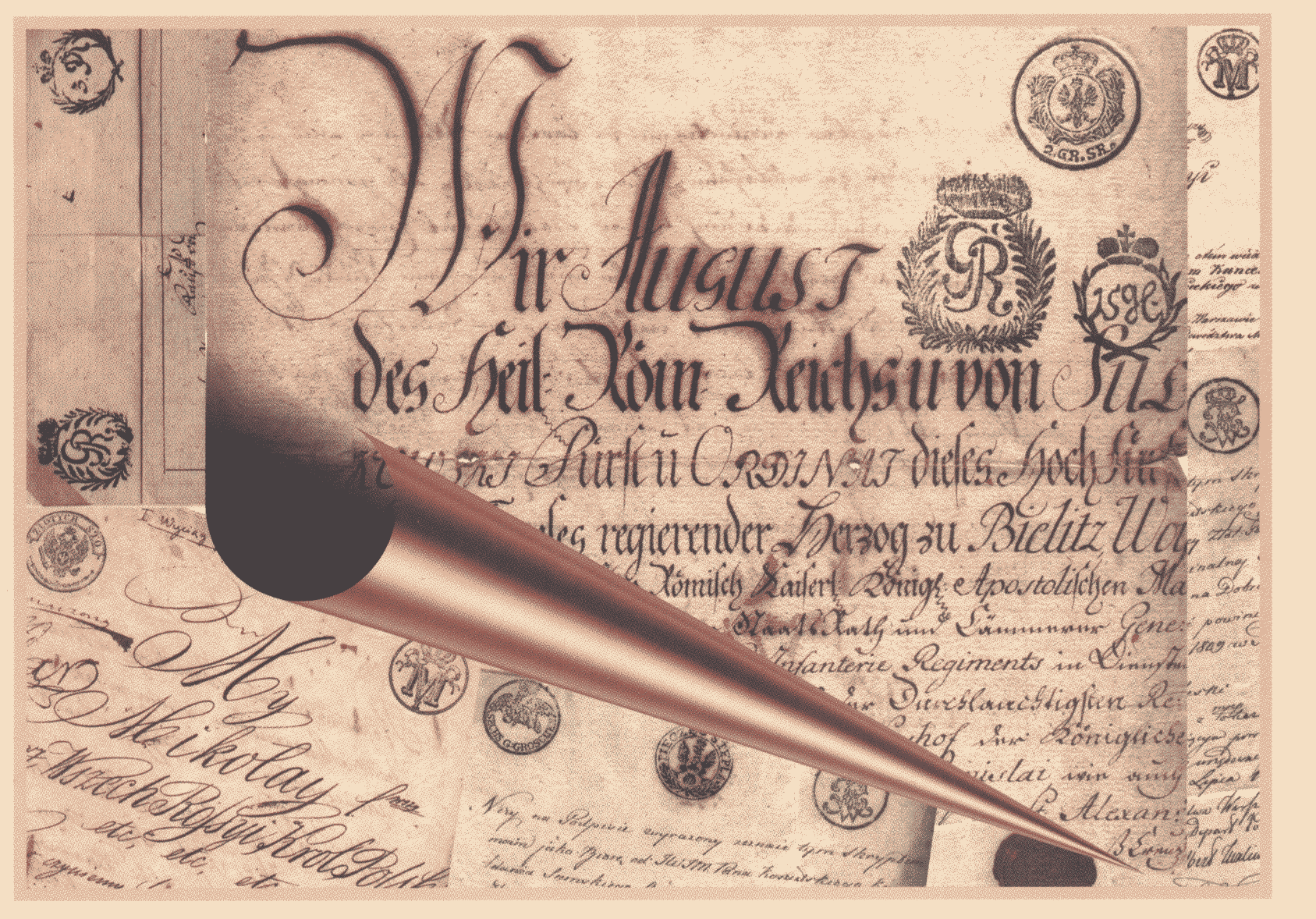 Dokument z sygnet lokaln Rydzyna z 1782 roku (z kolekcji Wadysawa ugowskiego)